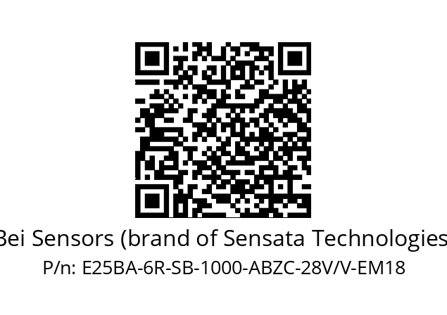   Bei Sensors (brand of Sensata Technologies) E25BA-6R-SB-1000-ABZC-28V/V-EM18