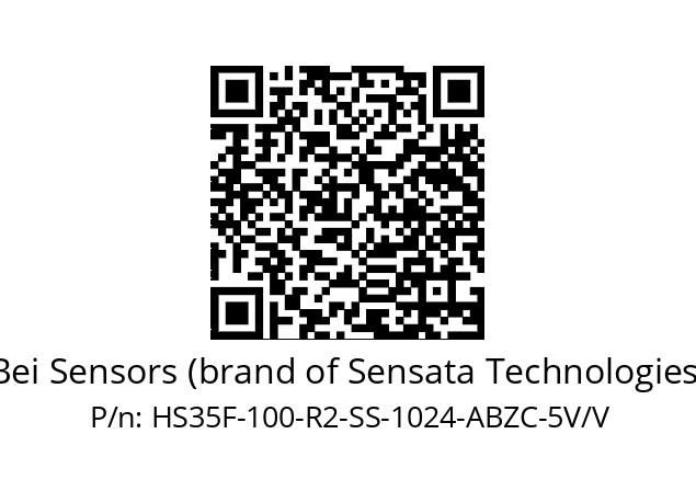   Bei Sensors (brand of Sensata Technologies) HS35F-100-R2-SS-1024-ABZC-5V/V