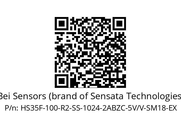   Bei Sensors (brand of Sensata Technologies) HS35F-100-R2-SS-1024-2ABZC-5V/V-SM18-EX