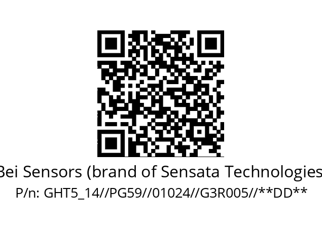   Bei Sensors (brand of Sensata Technologies) GHT5_14//PG59//01024//G3R005//**DD**