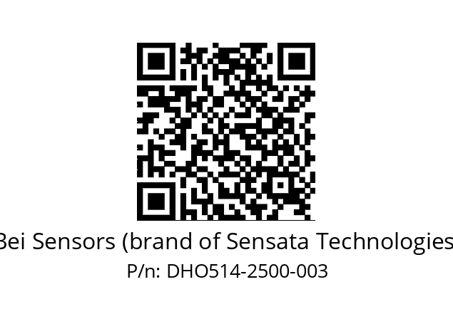  DHO5_14//RG29//02500//G6R//--DD-- Bei Sensors (brand of Sensata Technologies) DHO514-2500-003