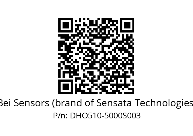  DHO5S10/OM/5GT9//05000//G6R//D0DK-- Bei Sensors (brand of Sensata Technologies) DHO510-5000S003