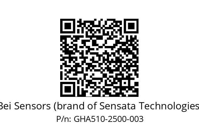  GHA5_10//2G29//02500//G6R// Bei Sensors (brand of Sensata Technologies) GHA510-2500-003