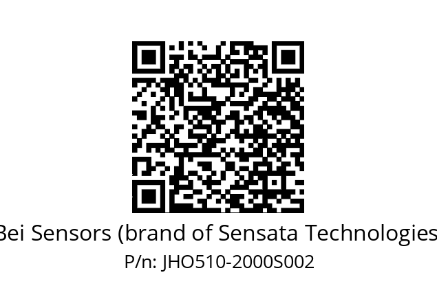  JHO5S10/OM/5G50//02000//G6R//D0DK2E Bei Sensors (brand of Sensata Technologies) JHO510-2000S002