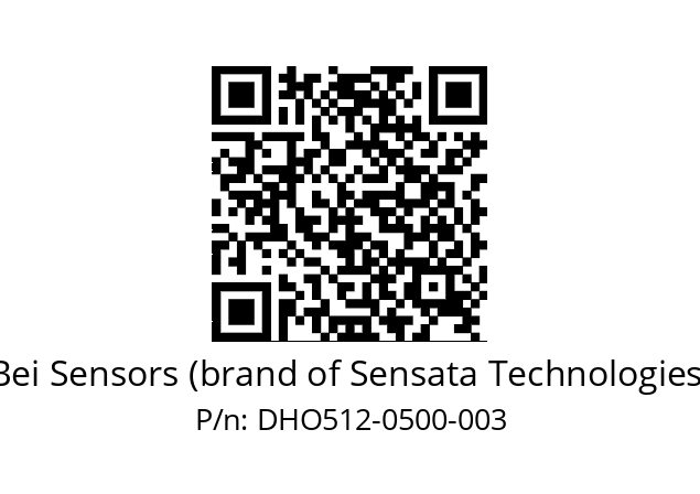  DHO5_12//RG58//00500//G6R//D0-- Bei Sensors (brand of Sensata Technologies) DHO512-0500-003