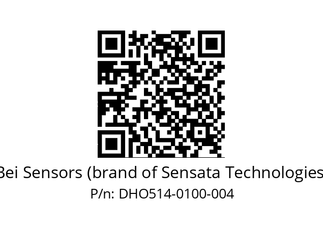  DHO5_14//5GT2//00100//G3R052//--DS-- Bei Sensors (brand of Sensata Technologies) DHO514-0100-004