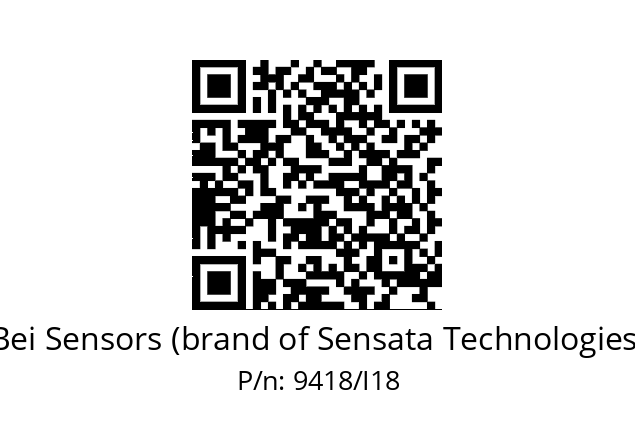  BAG. REDUC ISO PEEK -HU918 Bei Sensors (brand of Sensata Technologies) 9418/I18