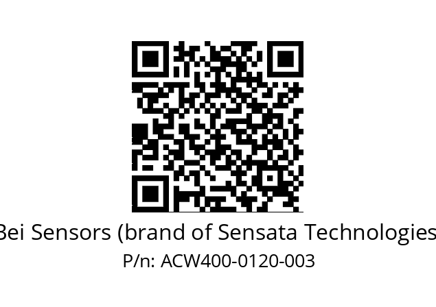  ACW4_00//3L11//00120//L3R050// Bei Sensors (brand of Sensata Technologies) ACW400-0120-003