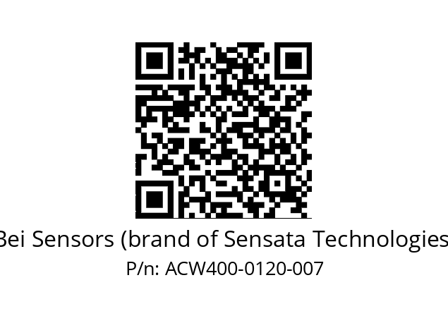  ACW4_00//3L11//00120//L3R020// Bei Sensors (brand of Sensata Technologies) ACW400-0120-007