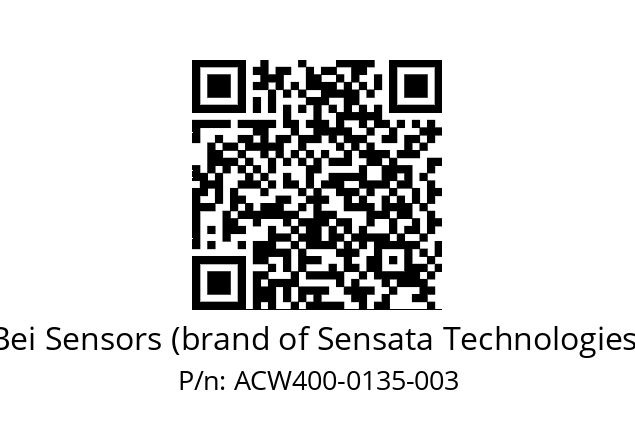  ACW4_00//5L22//00135//L3R030// Bei Sensors (brand of Sensata Technologies) ACW400-0135-003