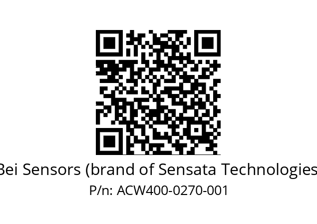  ACW4_00//3L31//00270//L3R020// Bei Sensors (brand of Sensata Technologies) ACW400-0270-001