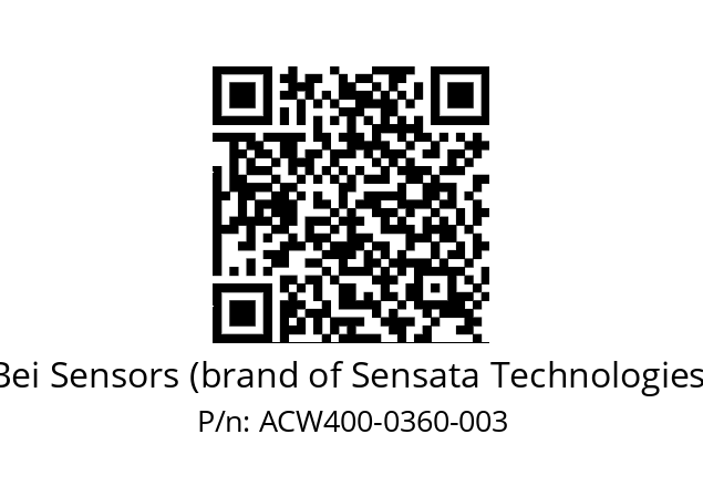  ACW4_00//2LM1//00360//L3R020// Bei Sensors (brand of Sensata Technologies) ACW400-0360-003