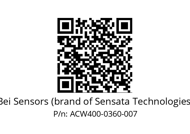  ACW4_00//5L22//00360//LPR020// Bei Sensors (brand of Sensata Technologies) ACW400-0360-007