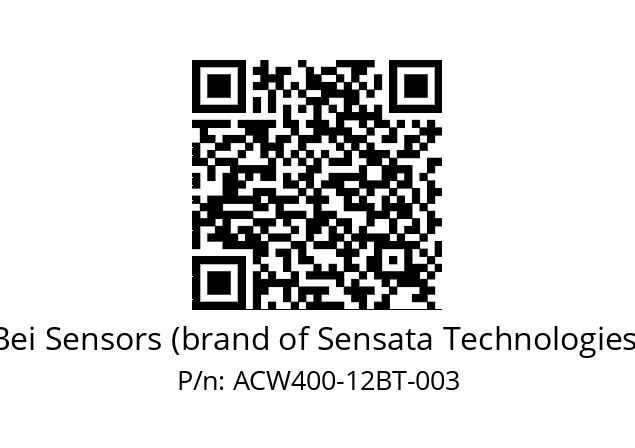  ACW4_00//PCSB//12//S5R005// Bei Sensors (brand of Sensata Technologies) ACW400-12BT-003