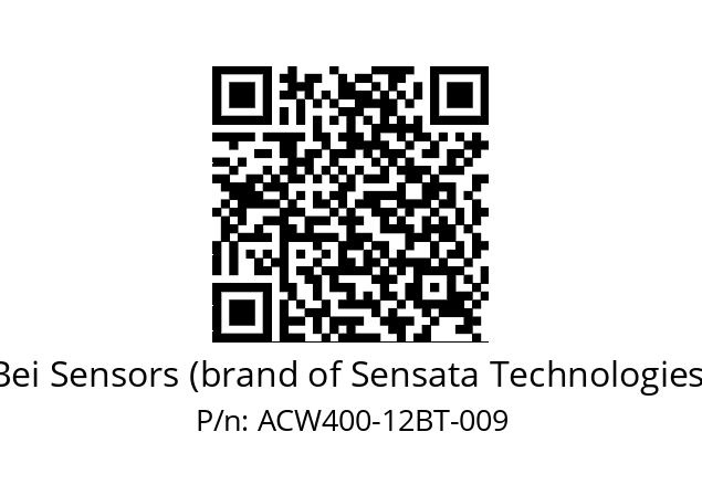  ACW4_00//PCSG//12//S5R020// Bei Sensors (brand of Sensata Technologies) ACW400-12BT-009