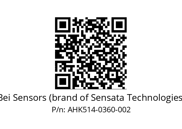  AHK5_14//3L11//00360//L3R050// Bei Sensors (brand of Sensata Technologies) AHK514-0360-002