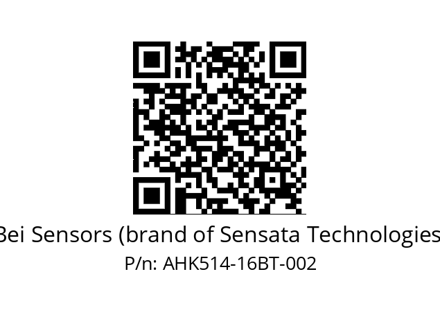  AHK5_14//ZIOB//16//BFA// Bei Sensors (brand of Sensata Technologies) AHK514-16BT-002