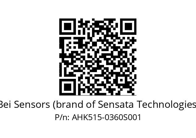  AHK5S15/02/3L31//00360//L4R// Bei Sensors (brand of Sensata Technologies) AHK515-0360S001