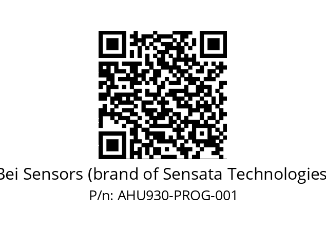  AHU9_30//PPXX//XP//SLR// Bei Sensors (brand of Sensata Technologies) AHU930-PROG-001