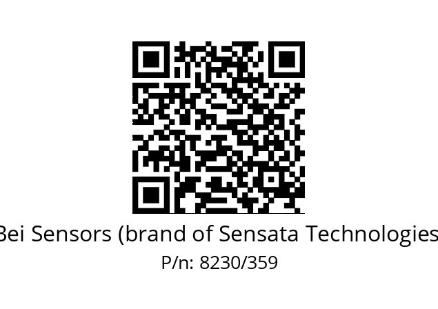  CABLE PVC NON BL. 2M+M M8/4 Bei Sensors (brand of Sensata Technologies) 8230/359