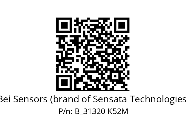  POWER CABLE - TRANSMITTER ACCESSORIES Bei Sensors (brand of Sensata Technologies) B_31320-K52M