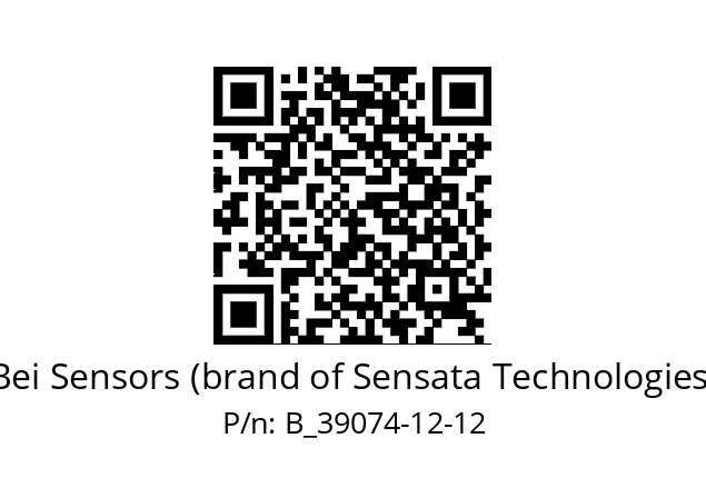  39074-12-12 Bei Sensors (brand of Sensata Technologies) B_39074-12-12