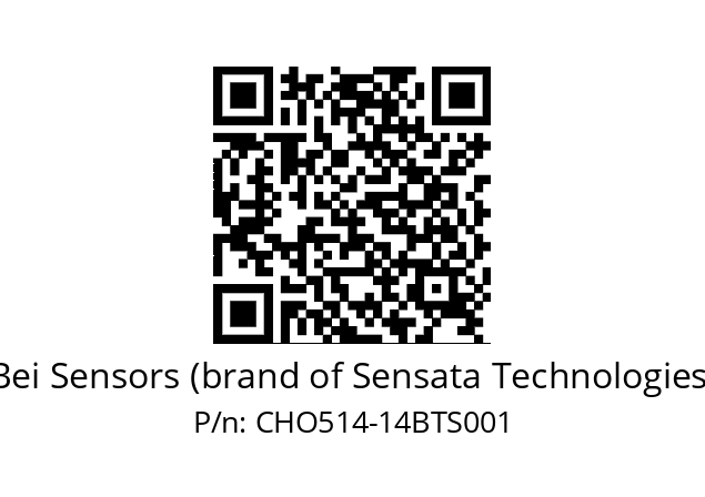  CHO5S14//PC5G//14//C1R/0V/--DD-- Bei Sensors (brand of Sensata Technologies) CHO514-14BTS001