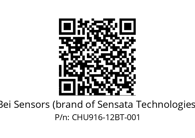  CHU9_16//PSPG//12//S6R//U0D4-- Bei Sensors (brand of Sensata Technologies) CHU916-12BT-001