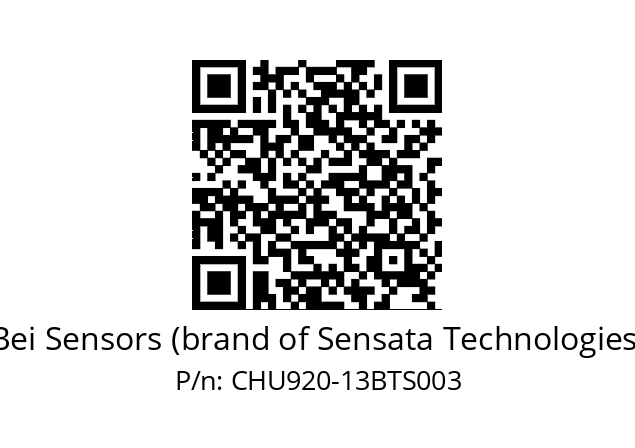  CHU9S20/02/PCSG//13//S5R050/0K/U0D4-- Bei Sensors (brand of Sensata Technologies) CHU920-13BTS003