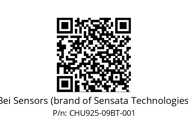  CHU9_25//PC5B//09//CPR//U0---- Bei Sensors (brand of Sensata Technologies) CHU925-09BT-001