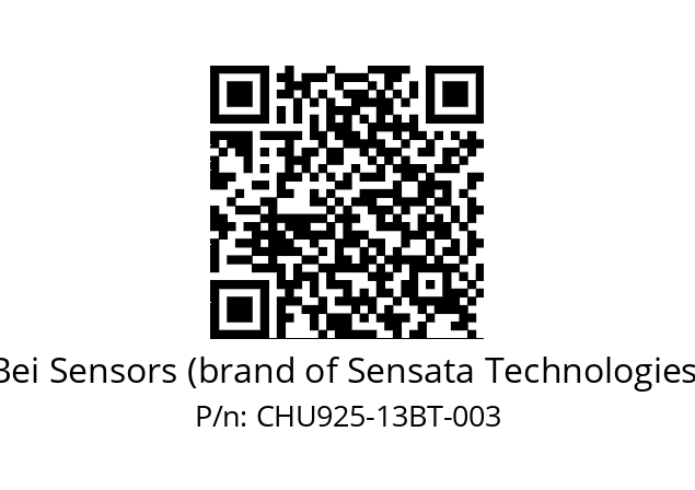  CHU9_25//PCSG//13//S6R//U0---- Bei Sensors (brand of Sensata Technologies) CHU925-13BT-003