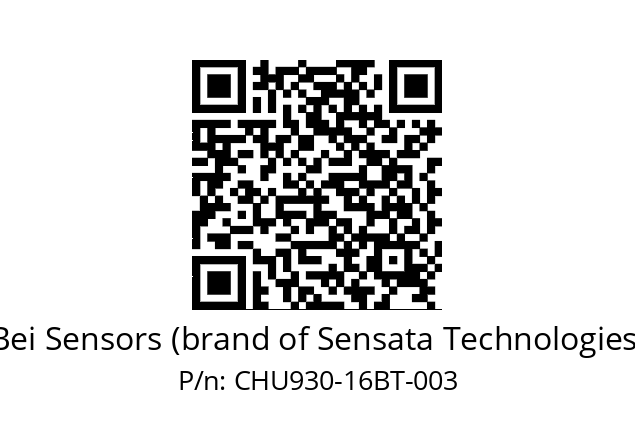  CHU9_30//PCPB//16//S6R// Bei Sensors (brand of Sensata Technologies) CHU930-16BT-003