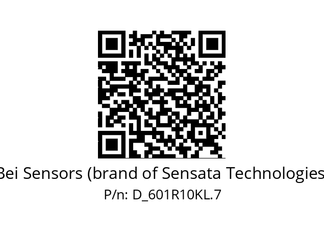  601R10KL.7 Bei Sensors (brand of Sensata Technologies) D_601R10KL.7