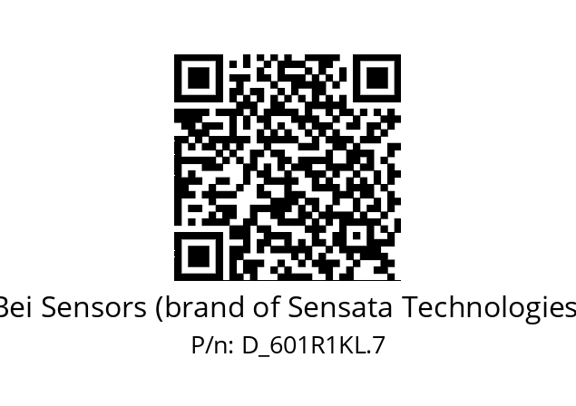  601R1KL.7 Bei Sensors (brand of Sensata Technologies) D_601R1KL.7