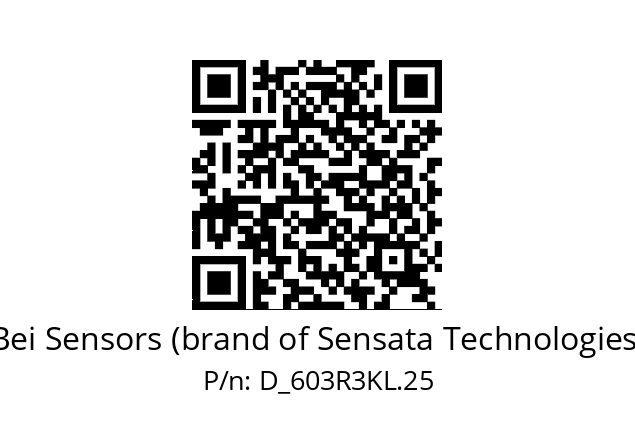  603R3KL.25 Bei Sensors (brand of Sensata Technologies) D_603R3KL.25