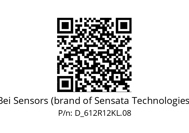  612R12KL.08 Bei Sensors (brand of Sensata Technologies) D_612R12KL.08