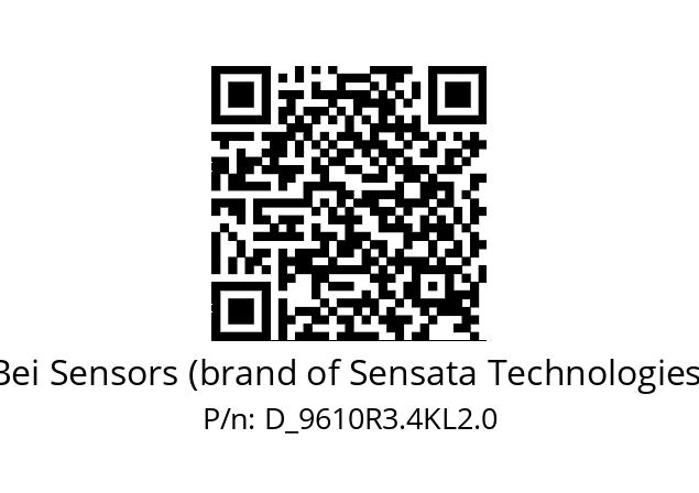  9610R3.4KL2.0 Bei Sensors (brand of Sensata Technologies) D_9610R3.4KL2.0