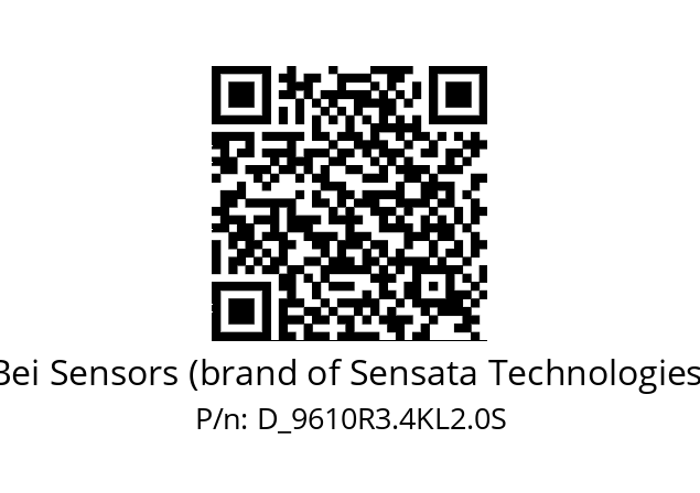  9610R3.4KL2.0S Bei Sensors (brand of Sensata Technologies) D_9610R3.4KL2.0S