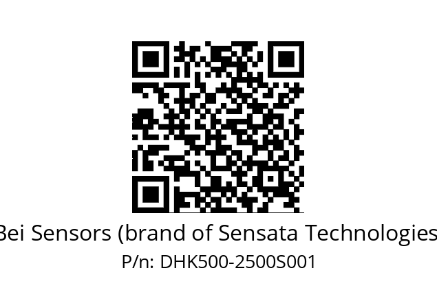  DHK5S00//RG59//02500//G3R020//--DK91 Bei Sensors (brand of Sensata Technologies) DHK500-2500S001