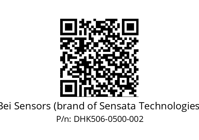  DHK5_06//RG52//00500//G8R//D2DK-- Bei Sensors (brand of Sensata Technologies) DHK506-0500-002