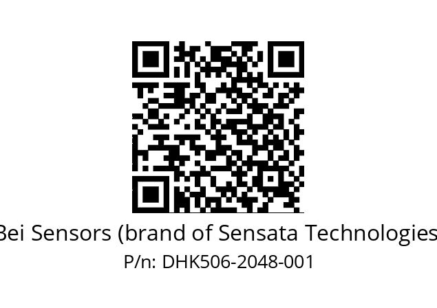  DHK5_06//2G29//02048//GPR010//D2---- Bei Sensors (brand of Sensata Technologies) DHK506-2048-001