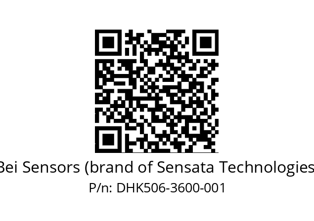  DHK5_06//2G29//03600//G3A020//D2D3-- Bei Sensors (brand of Sensata Technologies) DHK506-3600-001