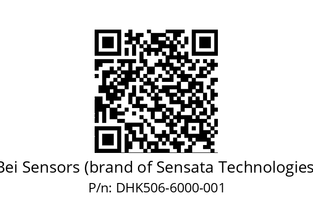  DHK5_06//2G29//06000//G3A020//D2DK-- Bei Sensors (brand of Sensata Technologies) DHK506-6000-001