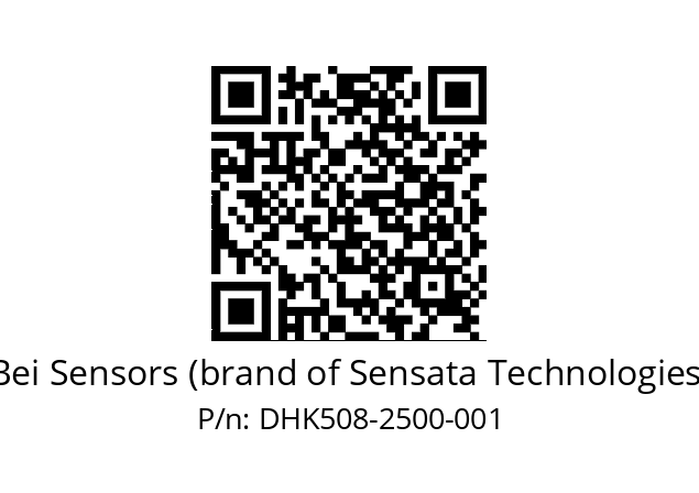  DHK5_08//RG59//02500//G6R//--D3-- Bei Sensors (brand of Sensata Technologies) DHK508-2500-001