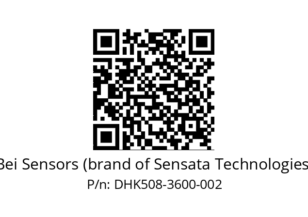  DHK5_08//RG29//03600//G3R020//--DK-- Bei Sensors (brand of Sensata Technologies) DHK508-3600-002