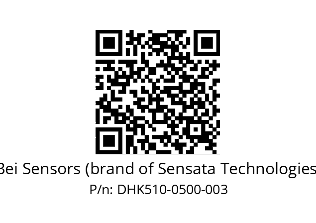  DHK5_10//RG59//00500//G6R//D0DK-- Bei Sensors (brand of Sensata Technologies) DHK510-0500-003