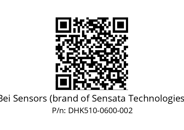  DHK5_10//RG59//00600//G3R020//D0DK-- Bei Sensors (brand of Sensata Technologies) DHK510-0600-002