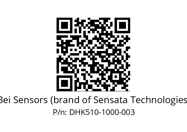  DHK5_10//RG59//01000//G6R//D0DK-- Bei Sensors (brand of Sensata Technologies) DHK510-1000-003