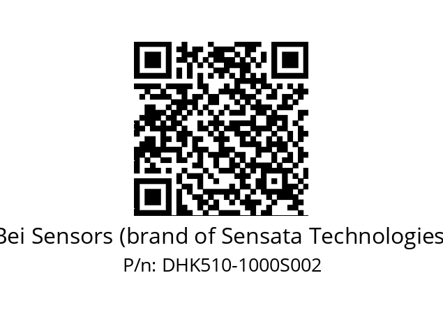  DHK5S10/1D/2G29//01000//G6R//D0A9-- Bei Sensors (brand of Sensata Technologies) DHK510-1000S002