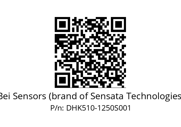  DHK5S10/1D/2G29//01250//G6R//D0A9-- Bei Sensors (brand of Sensata Technologies) DHK510-1250S001